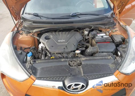 2013 Hyundai Veloster Base W/Black из США, поврежденный, VIN KMHTC6AD3DU133404